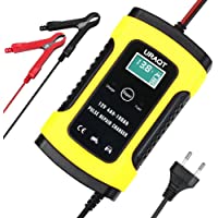 URAQT Cargador de Batería- 6A 12V Mantenimiento Automático e Inteligente con Múltiples Protecciones para Automóviles…